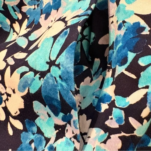 NWT, Maggy London Fit and Flare Sleeveless Summer Dress, Navy and Aqua, Sz 8 - Picture 14 of 16